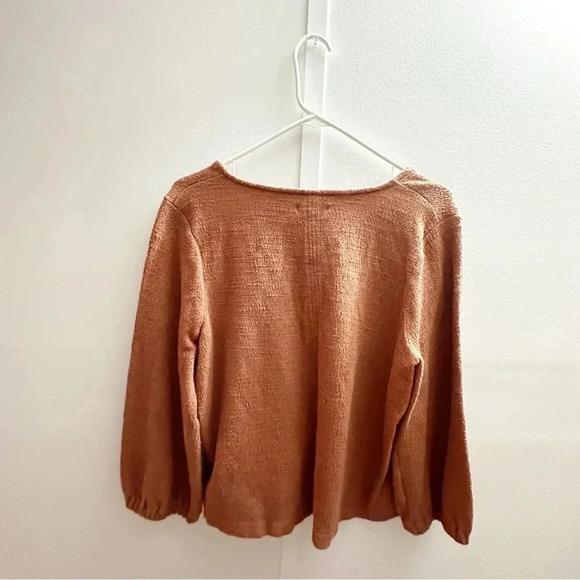 Madewell Rust Orange Full Length Textured Top SIze XS - Picture 3 of 5